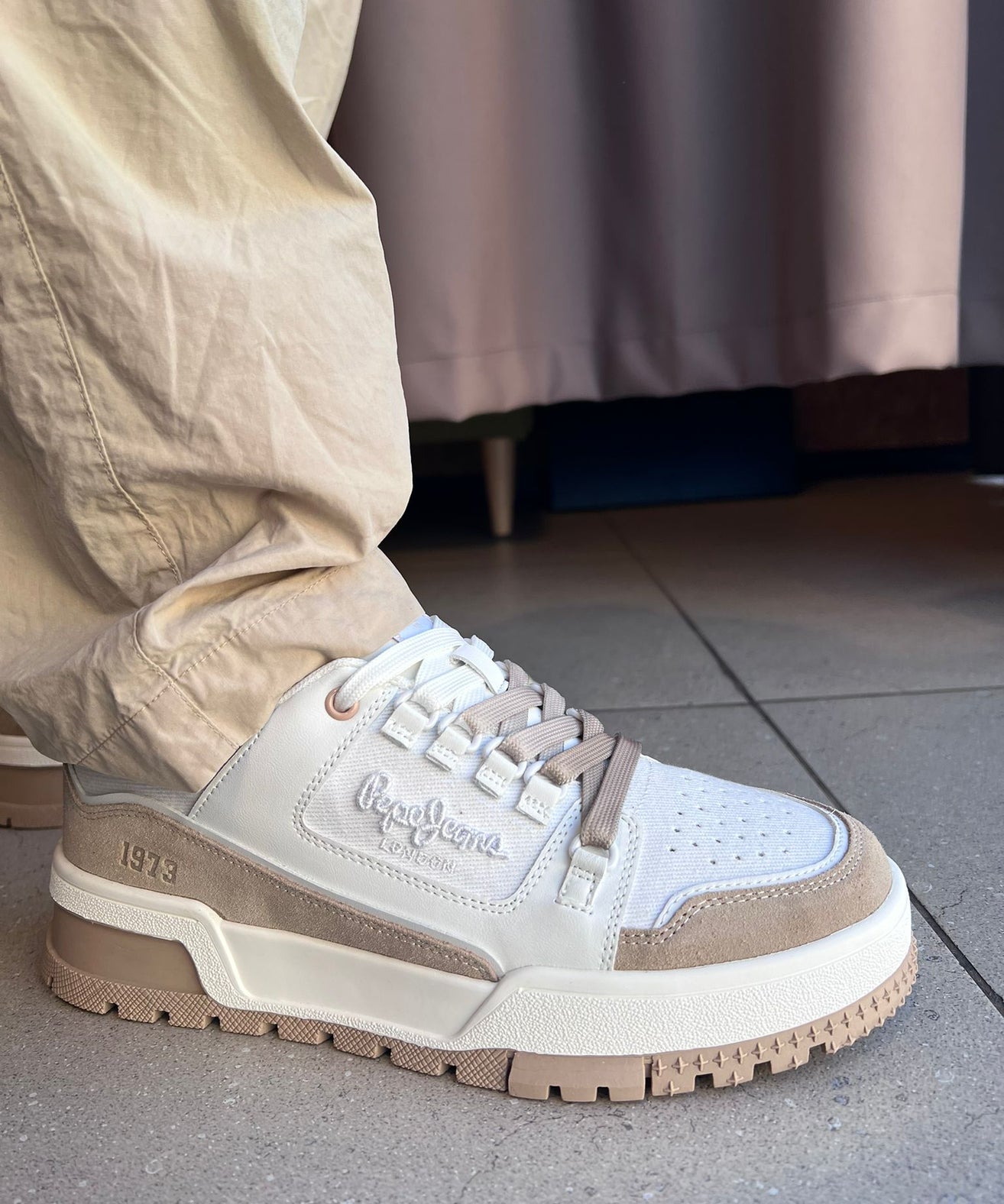 פפה ג’ינס – סניקרס  PMS00039-847 TUSCA BEIGE