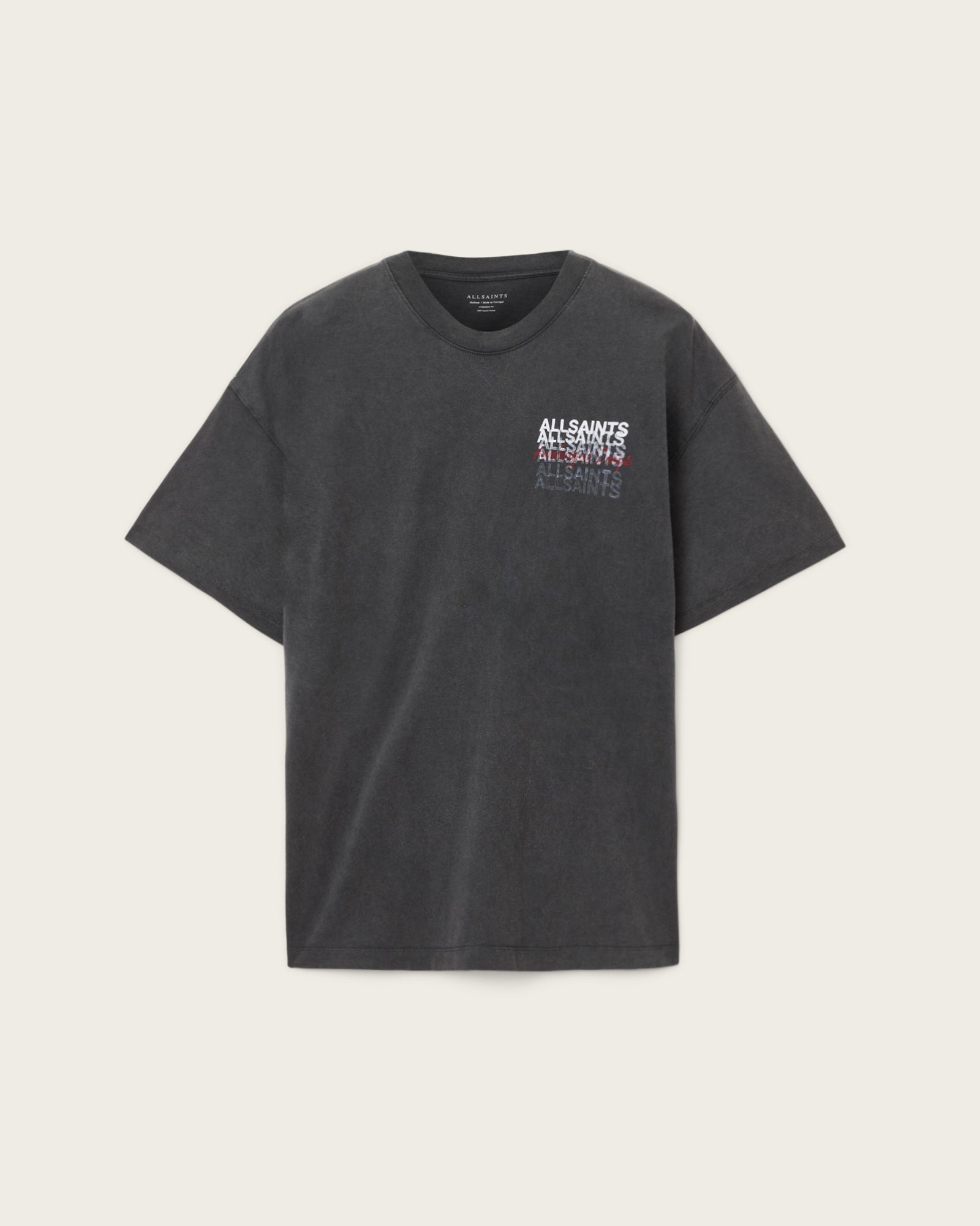 אולסיינטס - אוברסייז שרוול קצר Washed Black  M013PE