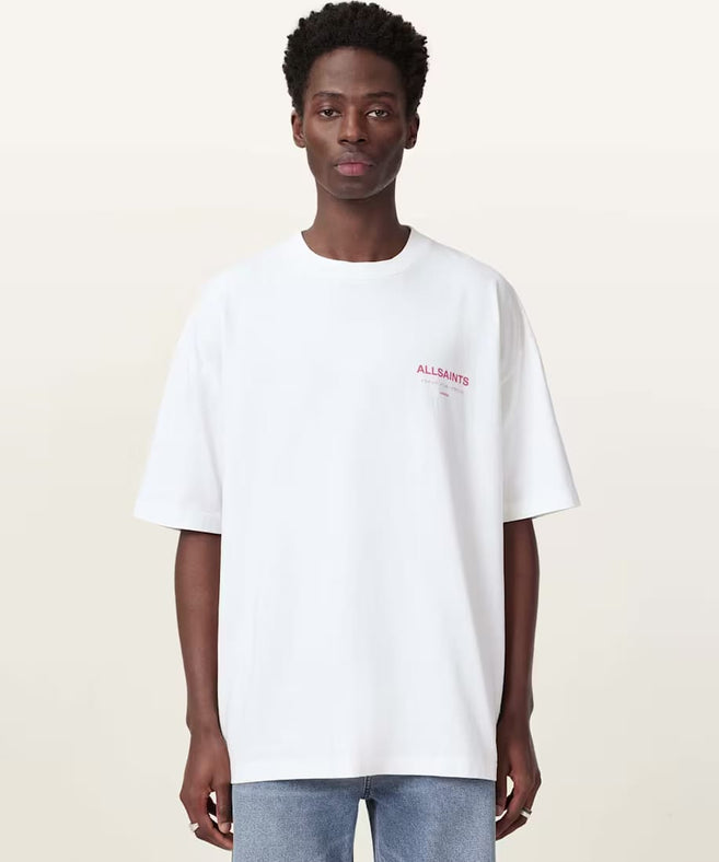 אולסיינטס - אוברסייז שרוול קצר M071PB  Ashen Whife/Pink