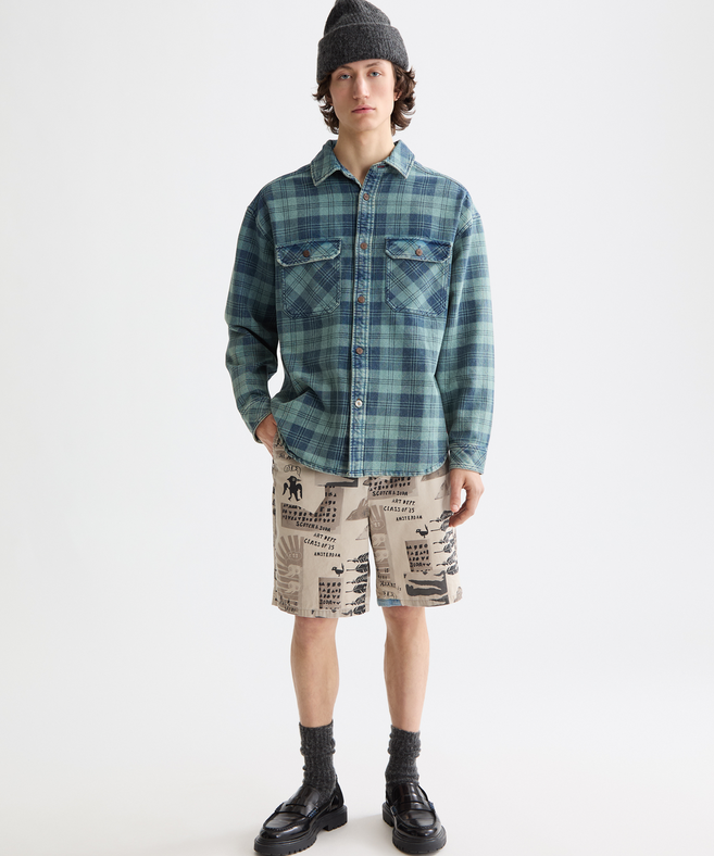 סקוץ' אנד סודה - חולצת ג'ינס משובצת 180860 410 FA25