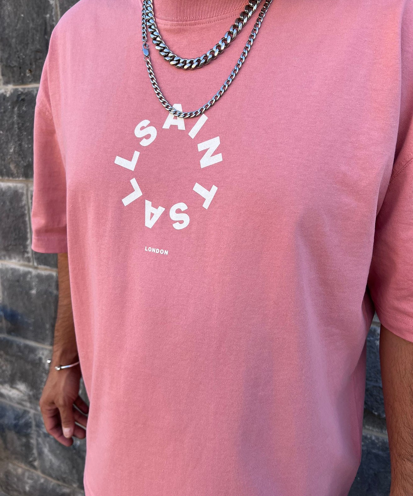 אולסיינטס - אוברסייז שרוול קצר Amara Pink M072PB