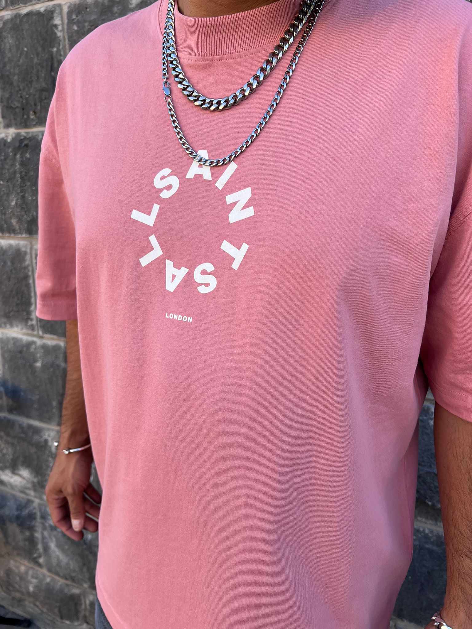 אולסיינטס - אוברסייז שרוול קצר Amara Pink M072PB