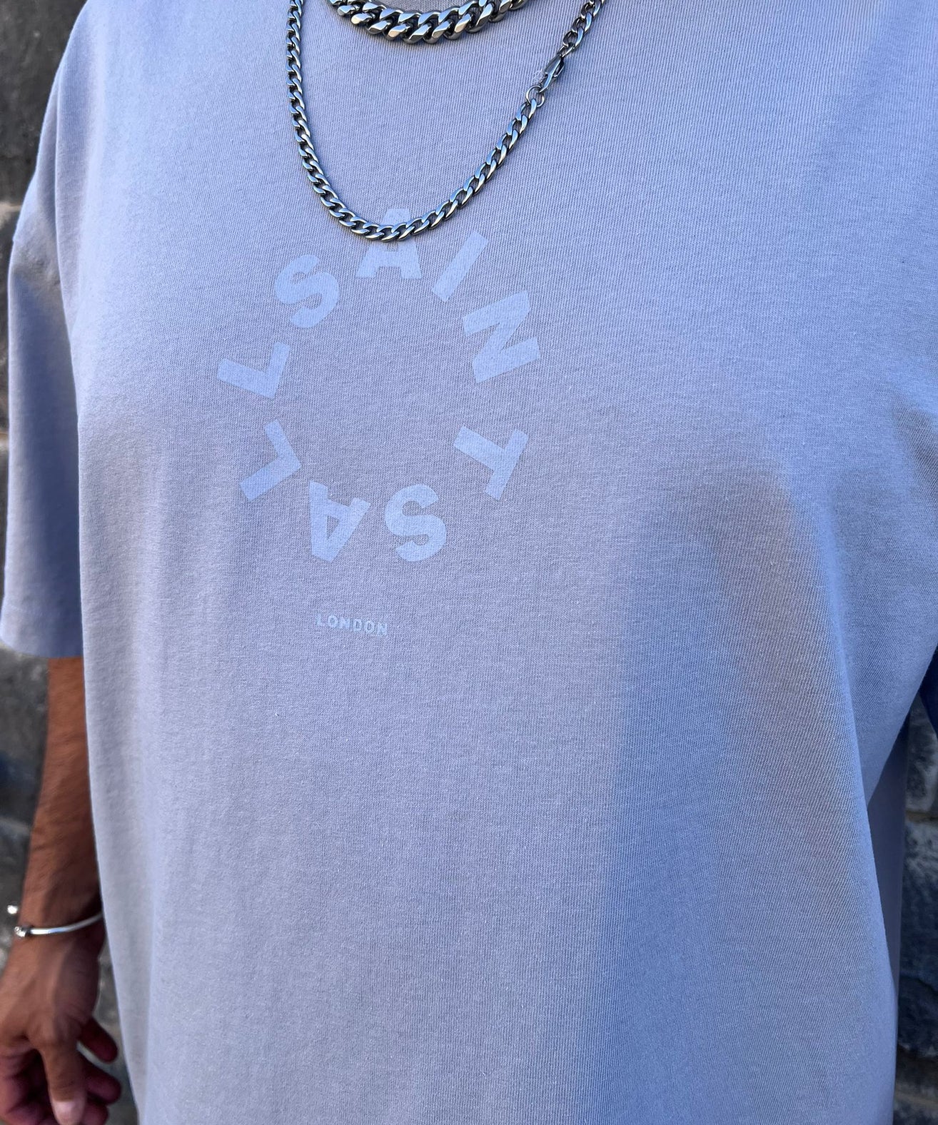 אולסיינטס - אוברסייז שרוול קצר M072PB Willow Blue