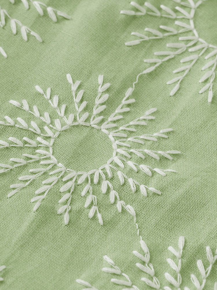 סקוץ’ אנד סודה – מכנס ברמודה פשתן רקמה ירוק בהיר