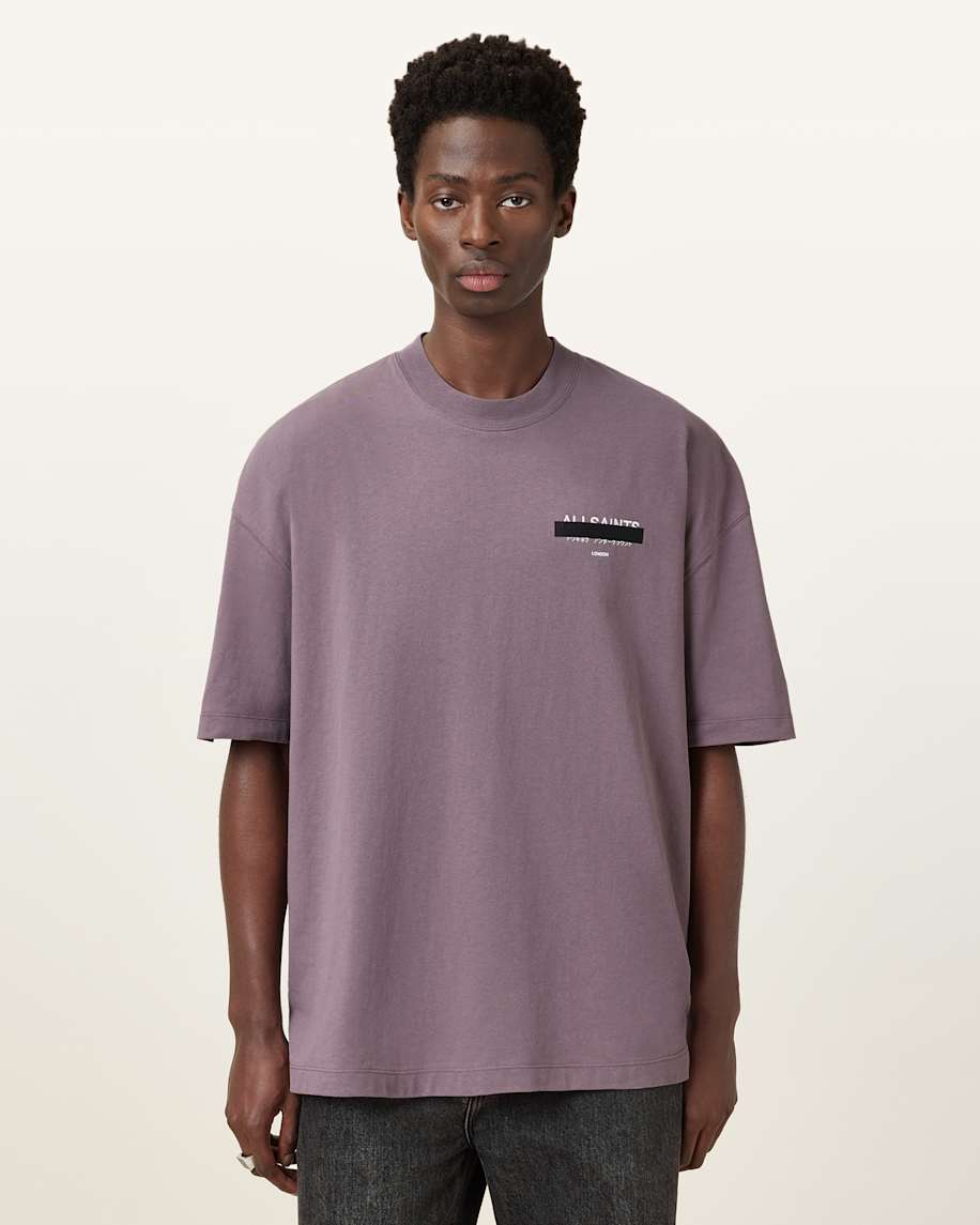 אולסיינטס - אוברסייז שרוול קצר M002PC PUCE PURPLE