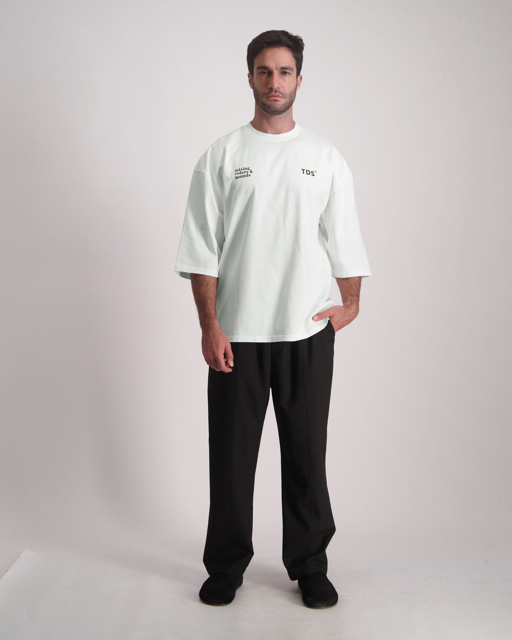 THIRTY DEGREES - 30FW26-22  3/4 טי אוברסייז Clean Soun Tee New