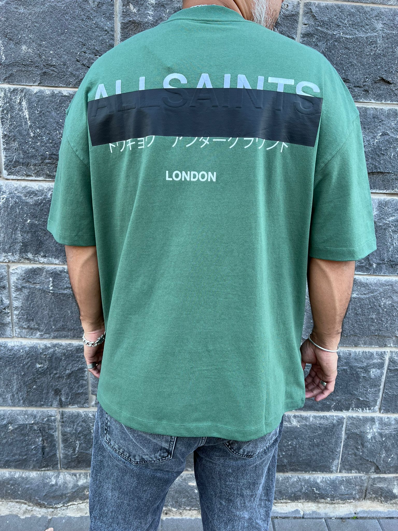 אולסיינטס - אוברסייז שרוול קצר Milo Green M002PC