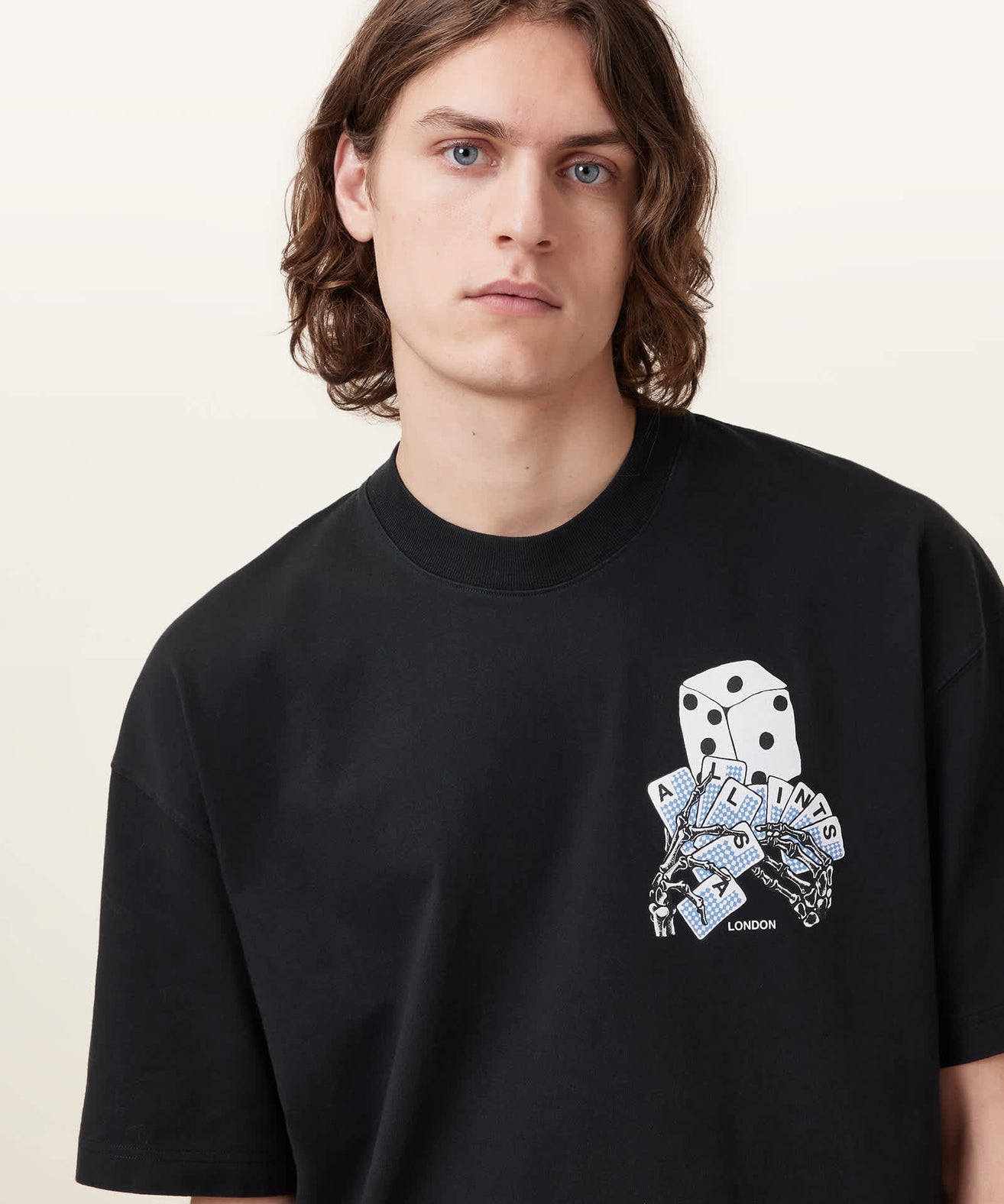 אולסיינטס - אוברסייז שרוול קצר M035PC Washed Black