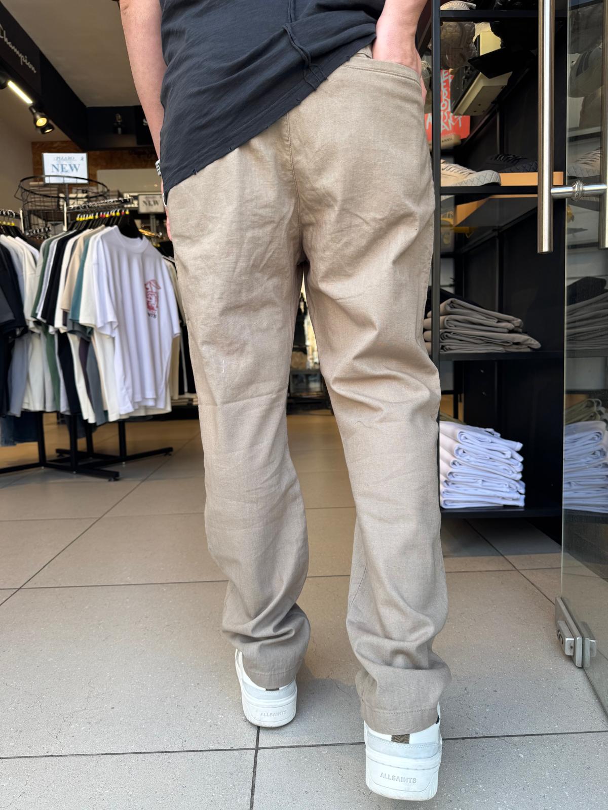 קרייזר - מכנס פשתן 25S20 OHAD BEIGE-STRAIGHT