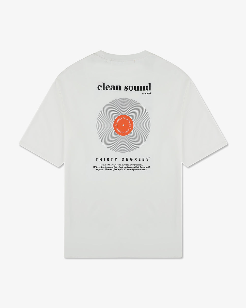 THIRTY DEGREES - 30FW26-22  3/4 טי אוברסייז Clean Soun Tee New