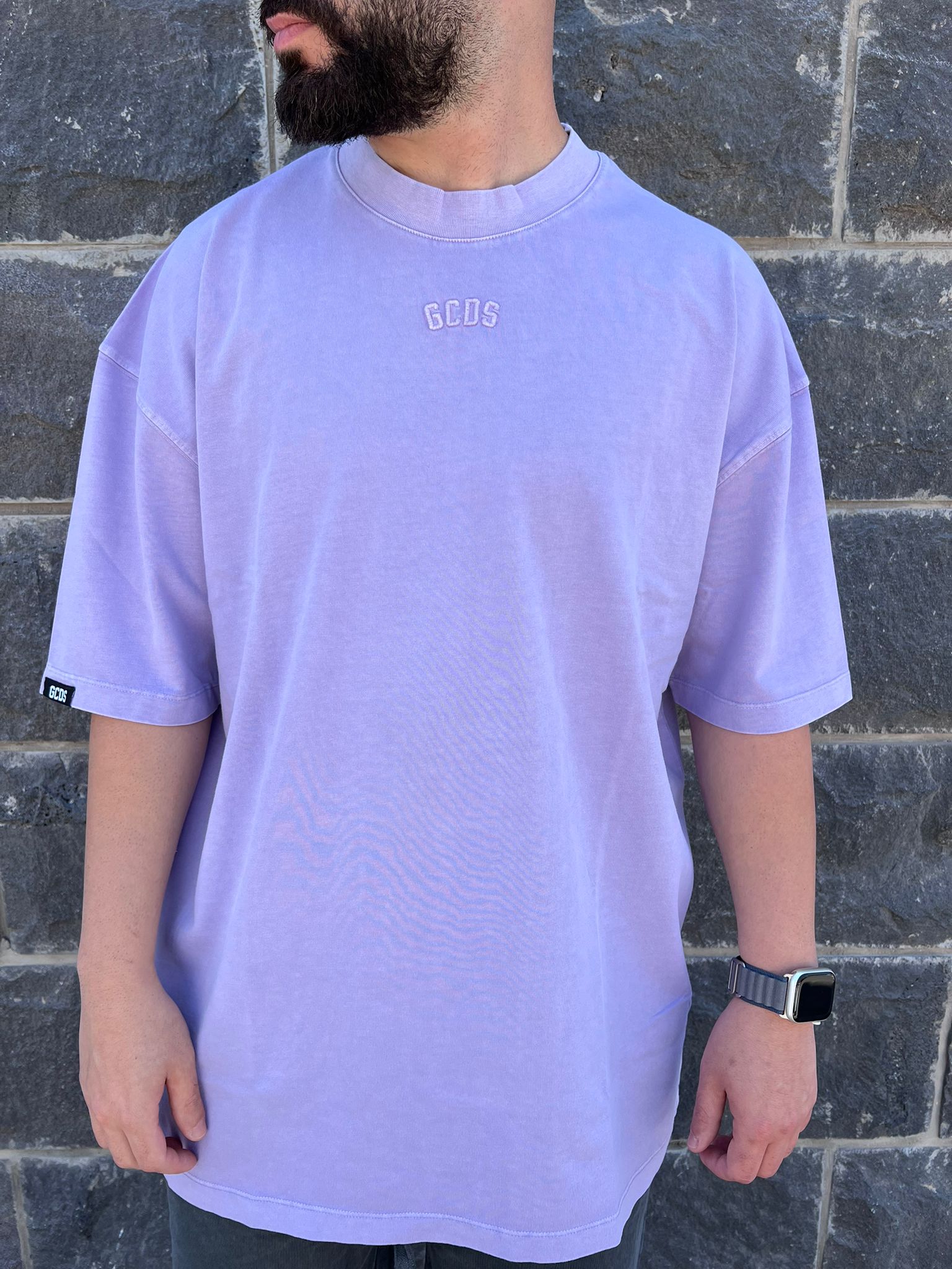 GCDS -חולצה טי אוברסייז GC252MT33-290 סגול