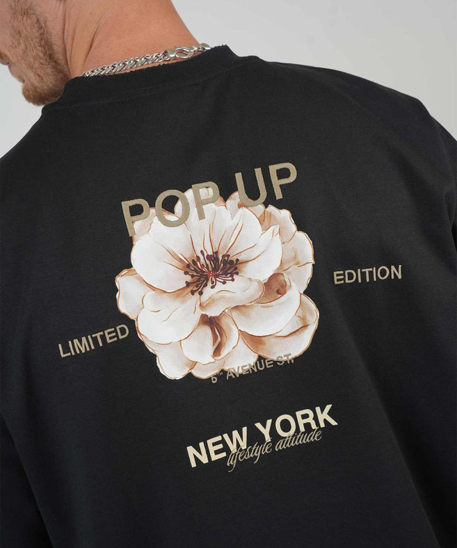 קרייזר -  חולצה טי אוברזייס מבד מרצרייז CRT26-101