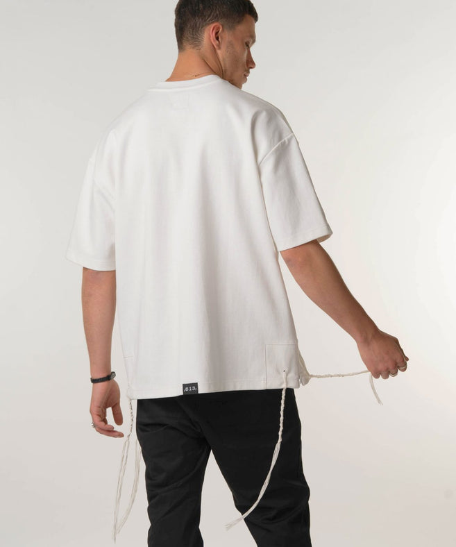 ,613, - חולצה ציצית מבד מרצרייז 613 לבן Wings of Vision