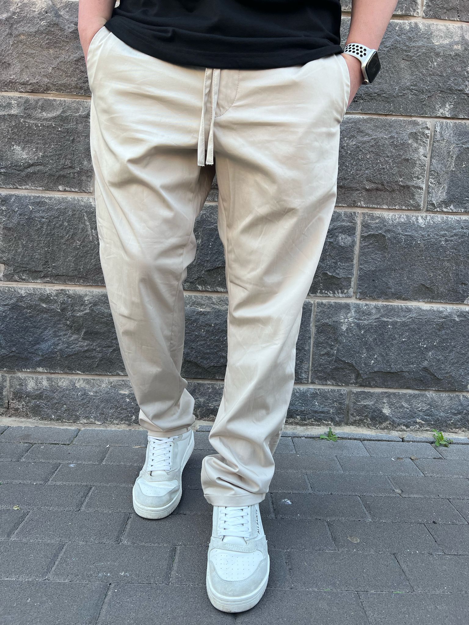 קרייזר - מכנסיים אוברסייז EMMA 25S02 ,BEIGE STRAIGHT