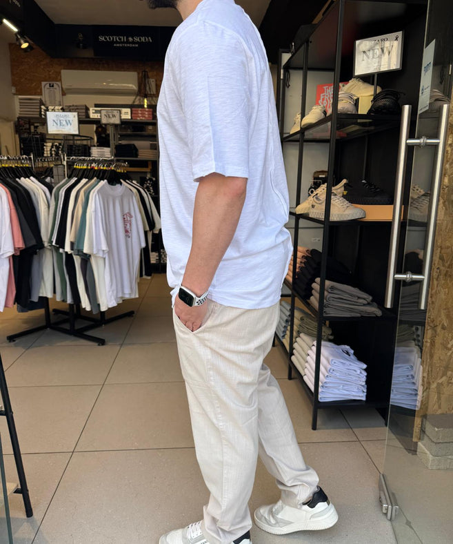 קרייזר - מכנס פשתן 25S20 OHAD STONE-STRAIGHT