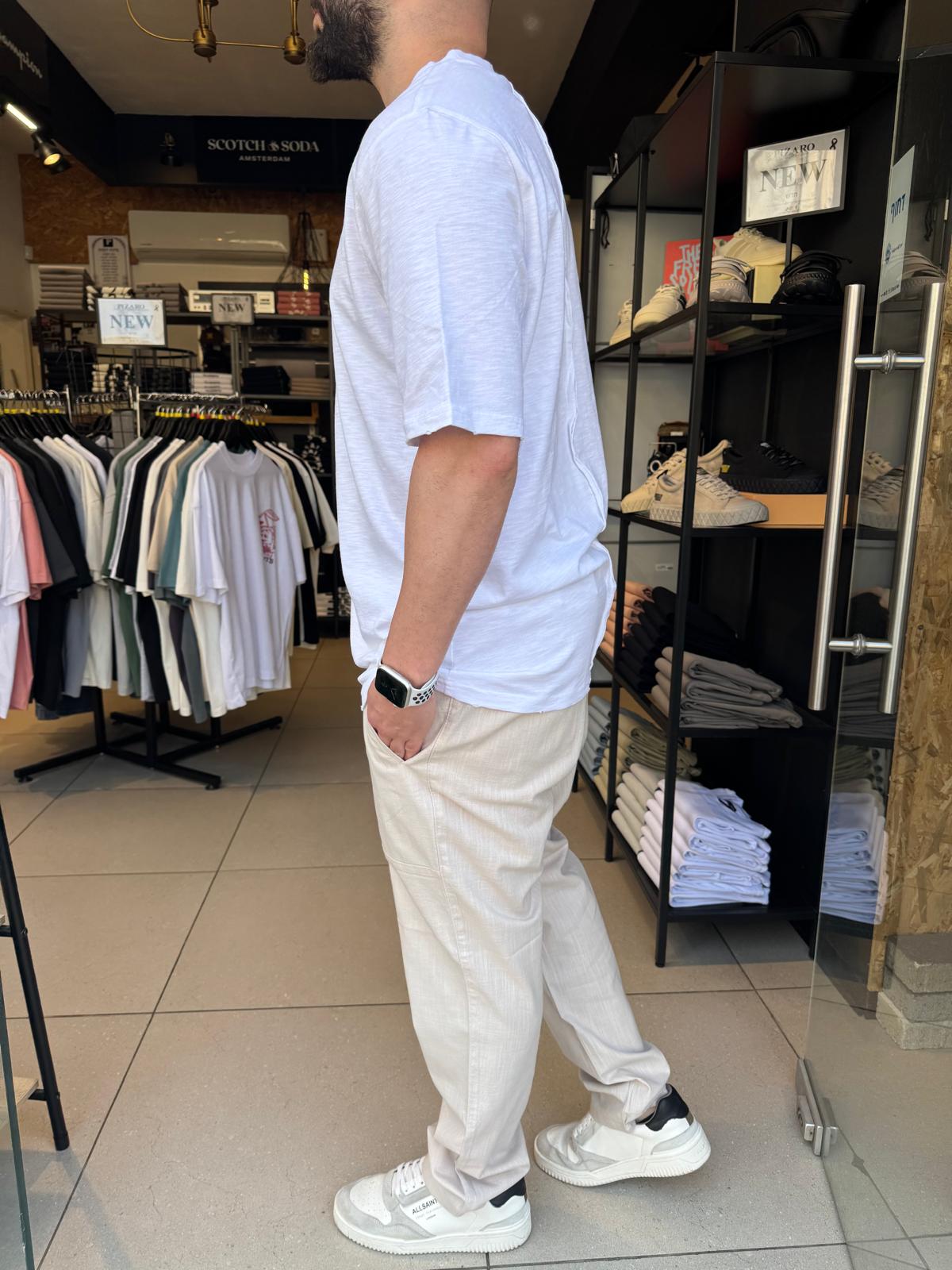 קרייזר - מכנס פשתן 25S20 OHAD STONE-STRAIGHT