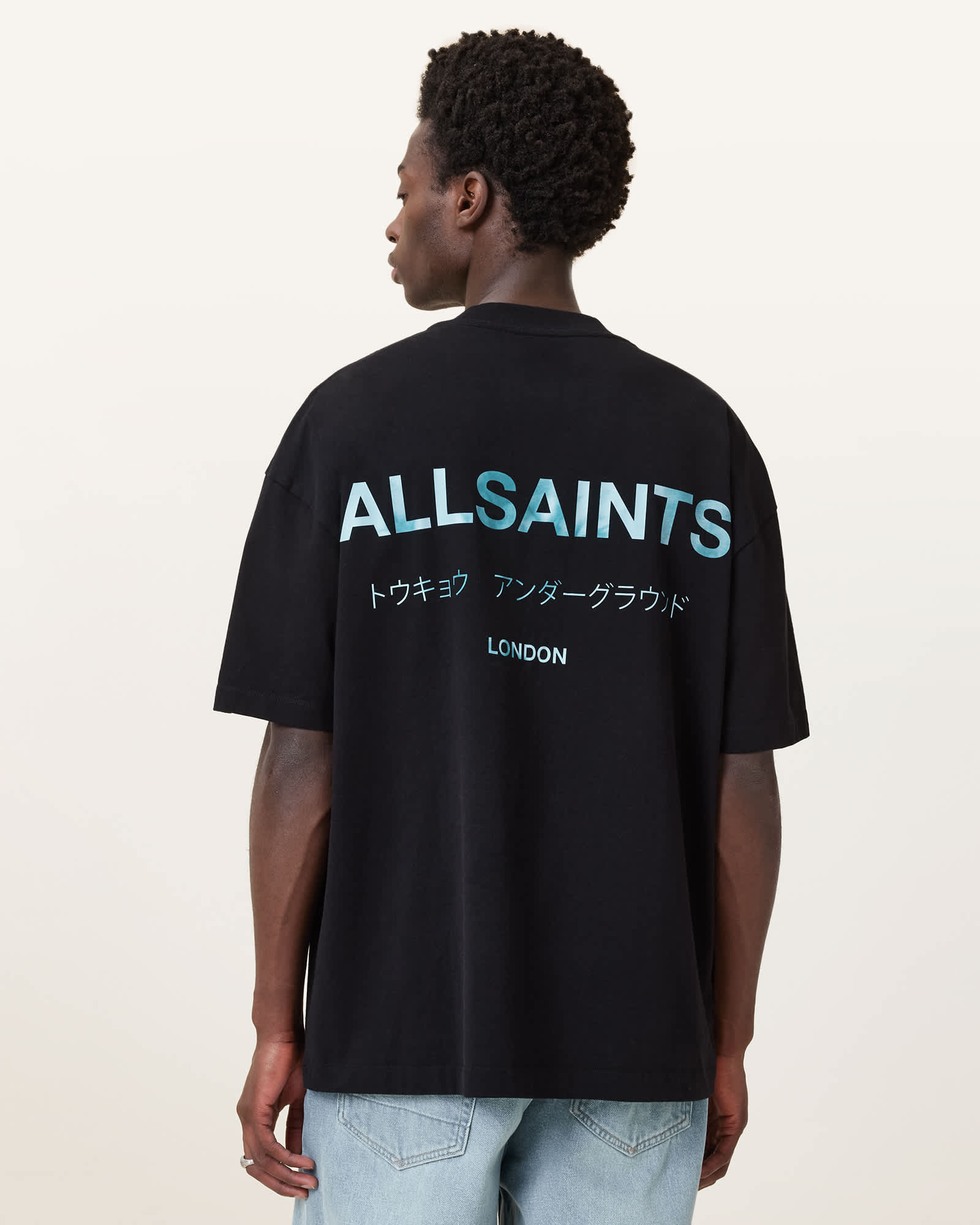 אולסיינטס - אוברסייז שרוול קצר M071PC Jet Black/Blue