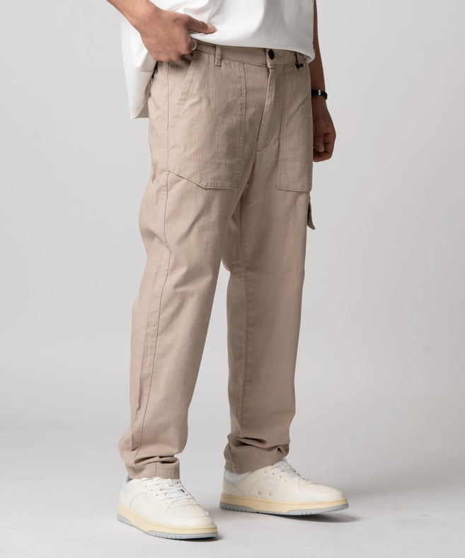 קרייזר - מכנס פשתן  Dana BEIGE-STRAIGHT