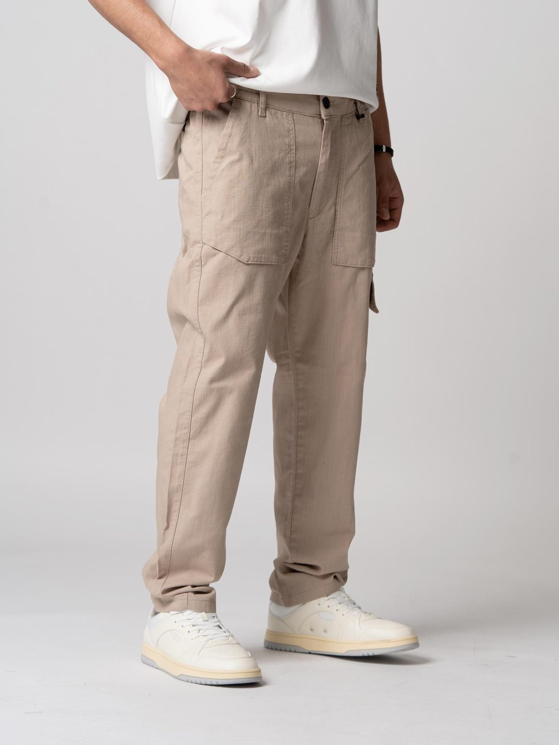 קרייזר - מכנס פשתן  Dana BEIGE-STRAIGHT