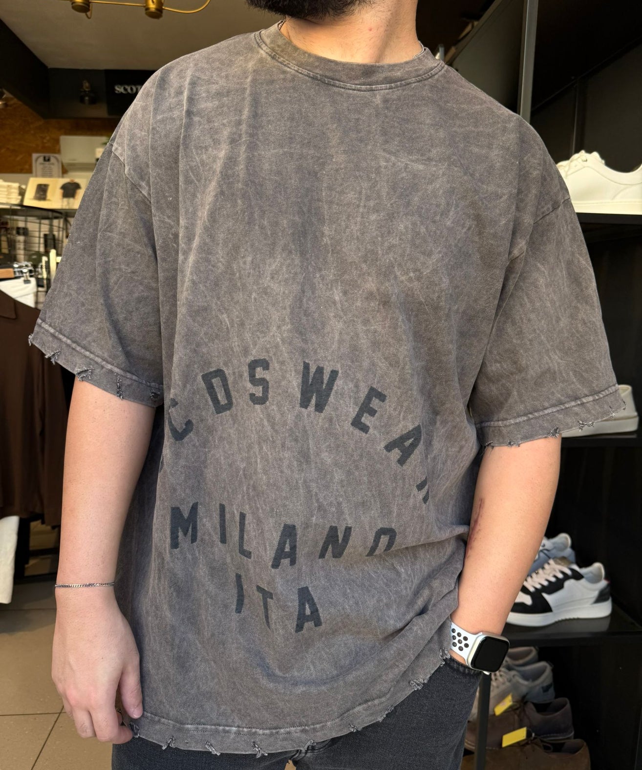 GCDS - חולצה טי אוברסייז FADED B2CM2312JF1