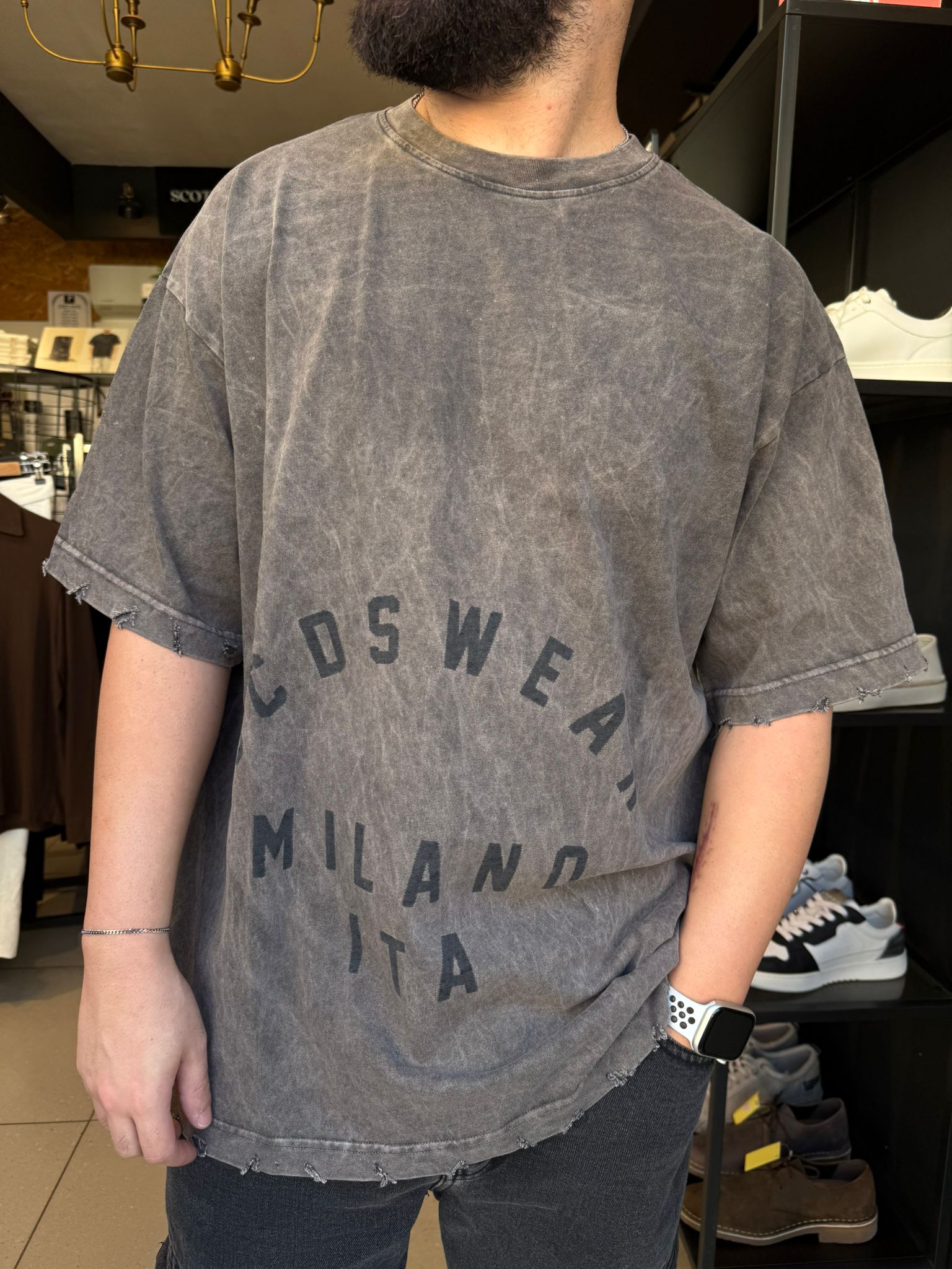 GCDS - חולצה טי אוברסייז FADED B2CM2312JF1