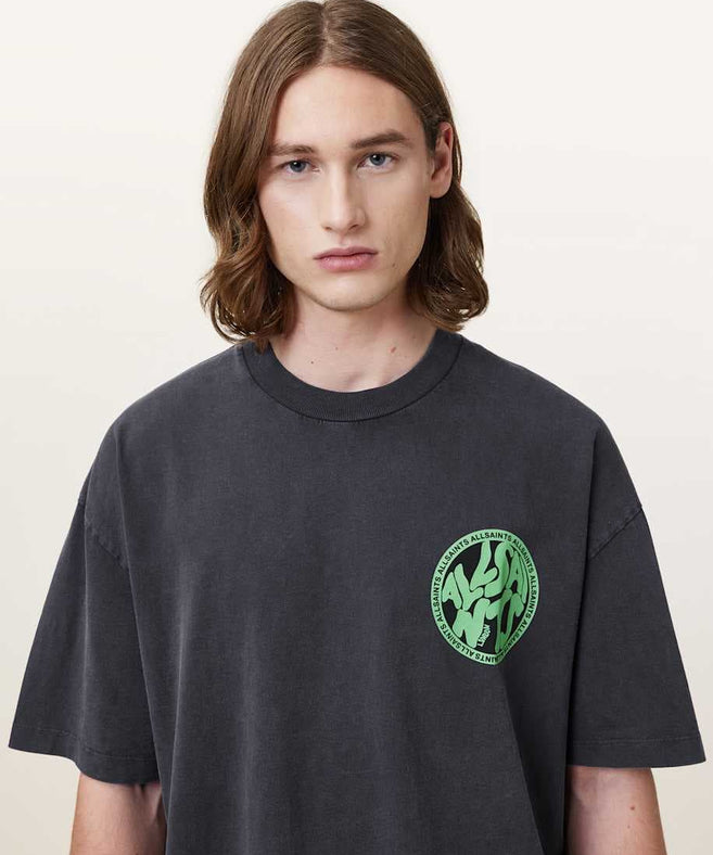 אולסיינטס - אוברסייז שרוול קצר M041PC Washed Black