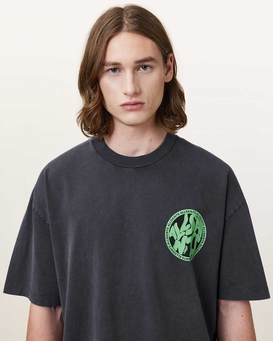 אולסיינטס - אוברסייז שרוול קצר M041PC Washed Black