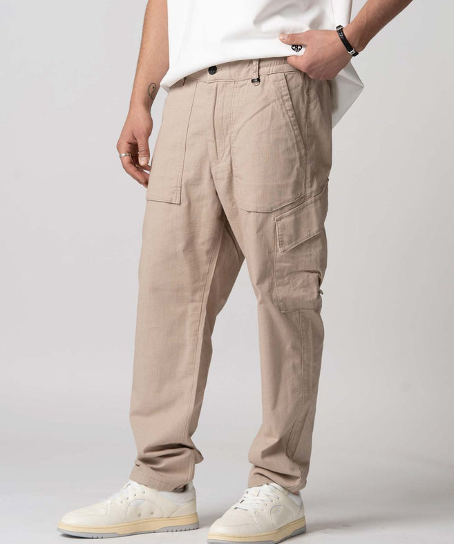 קרייזר - מכנס פשתן  Dana BEIGE-STRAIGHT