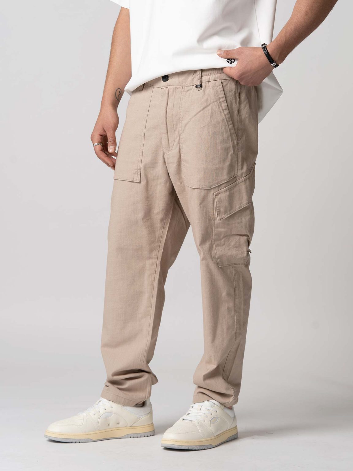 קרייזר - מכנס פשתן  Dana BEIGE-STRAIGHT