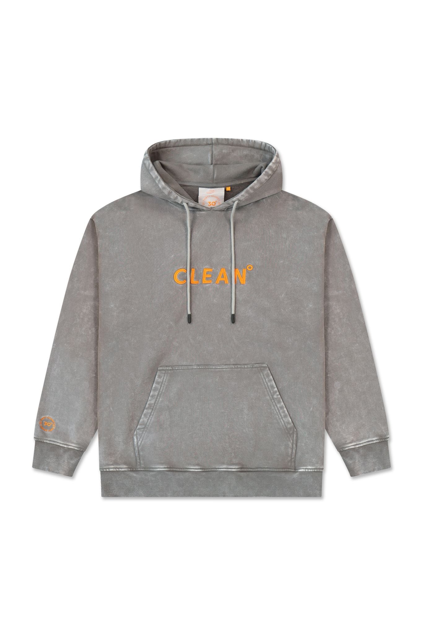 THIRTY DEGREES - קפוצ'ון CLEAN AND DIRTY WASHED HOODIE TD0303