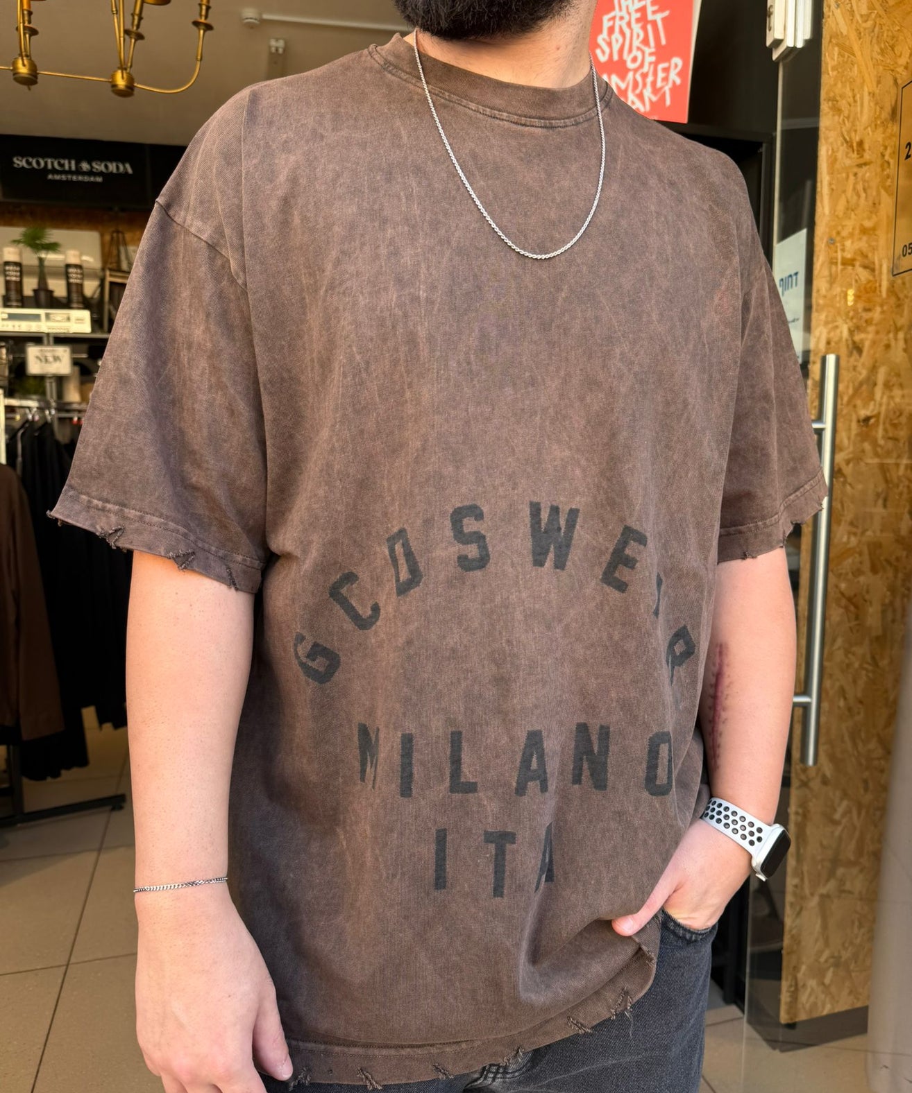 GCDS - חולצה טי אוברסייז FADED B2CM2312JF1