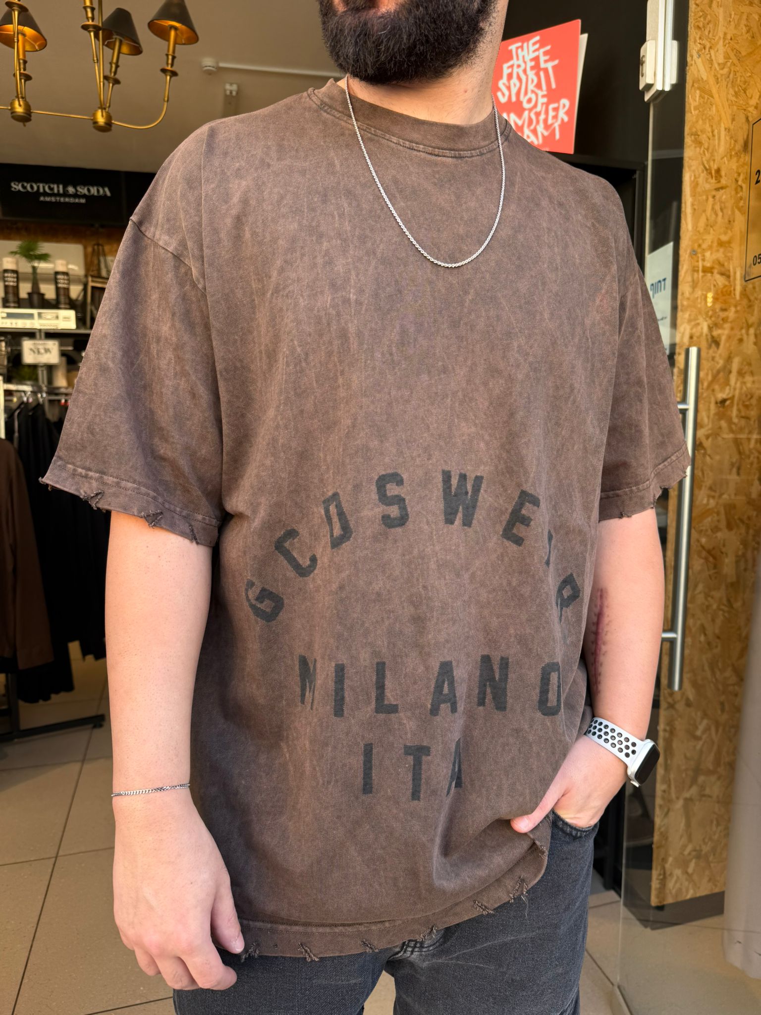 GCDS - חולצה טי אוברסייז FADED B2CM2312JF1