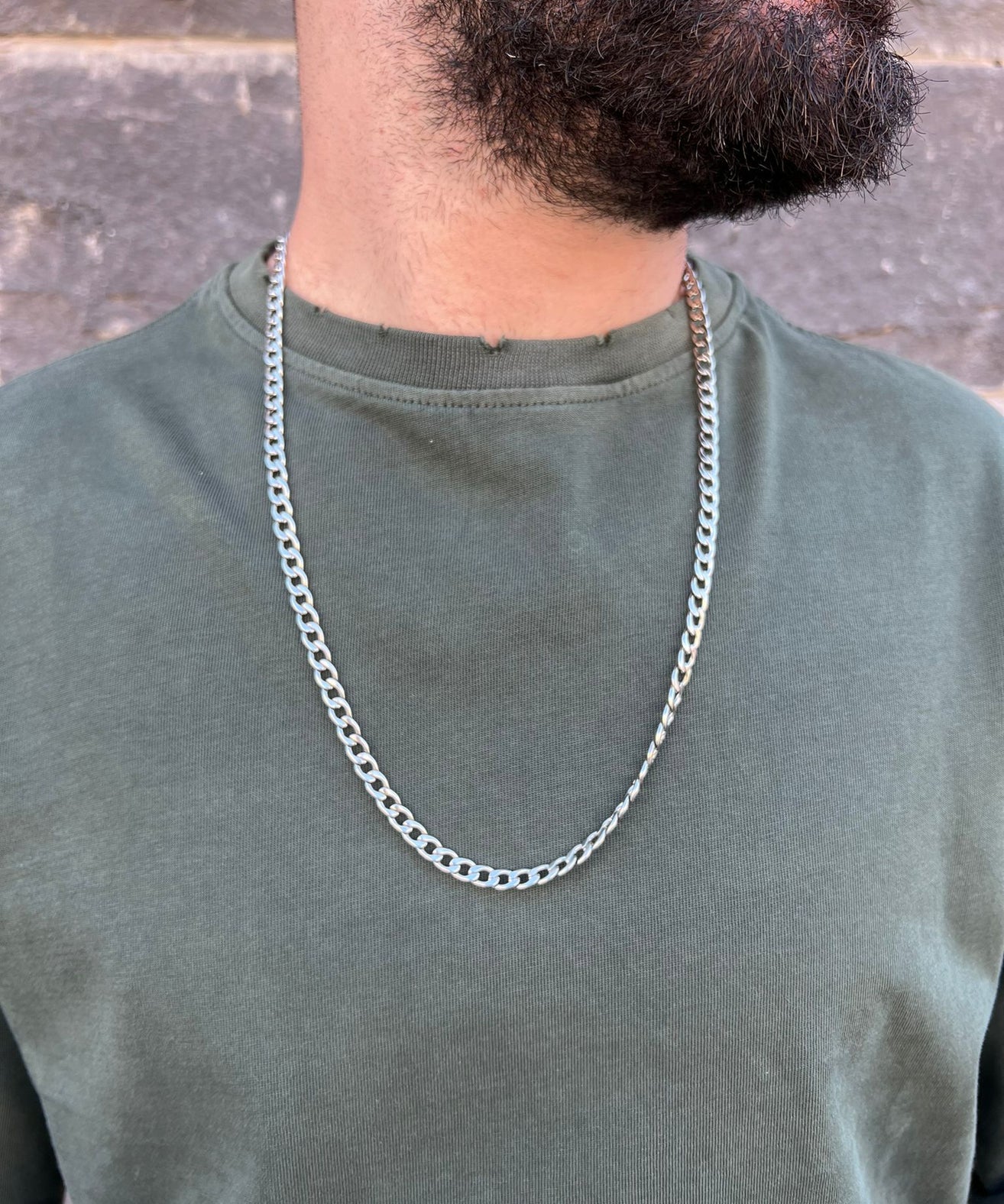 דה לוקה - טי וואש אוברסייז שרוול ארוך בצבע ירוק 7100 00