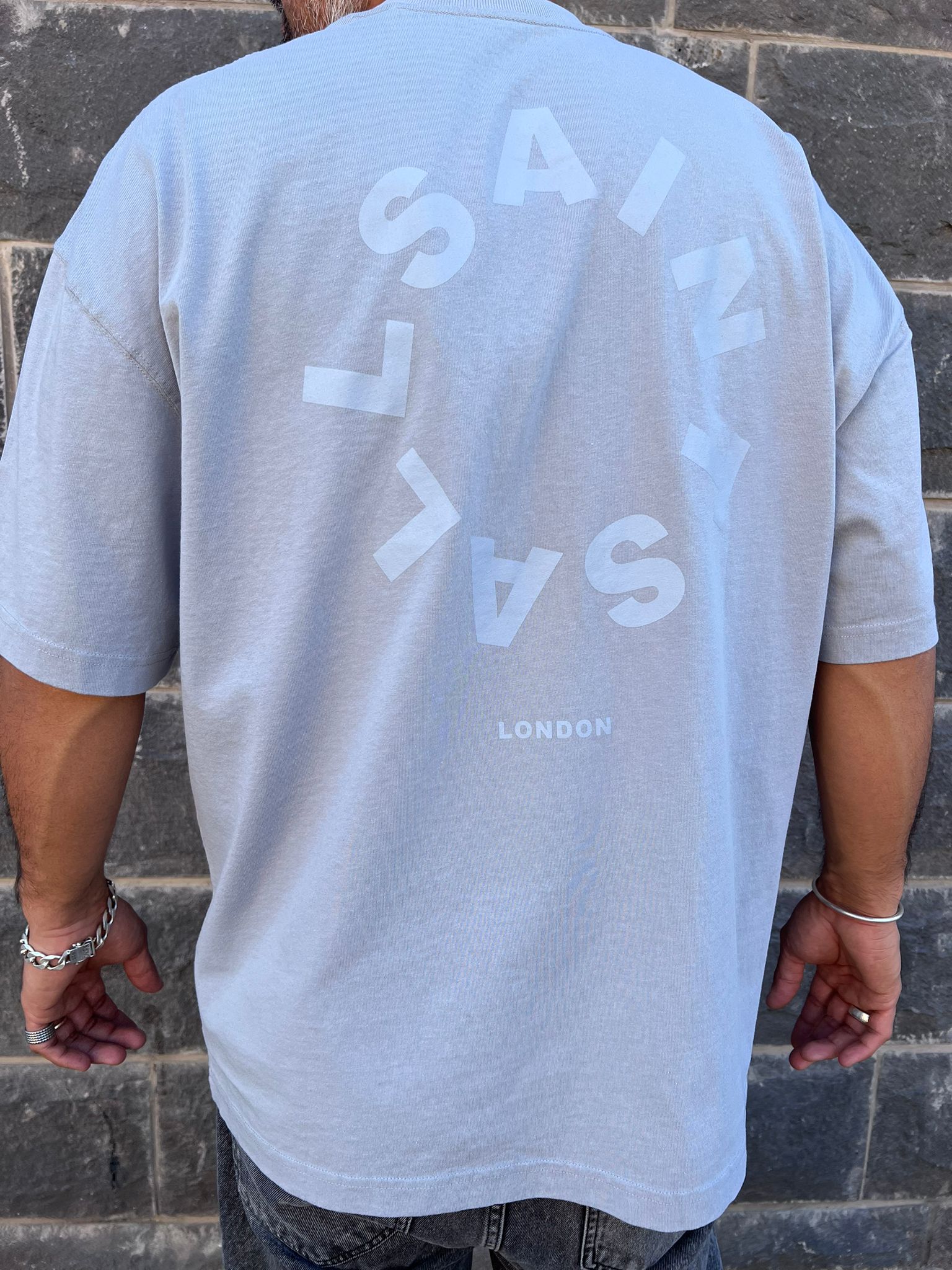 אולסיינטס - אוברסייז שרוול קצר M072PB Willow Blue