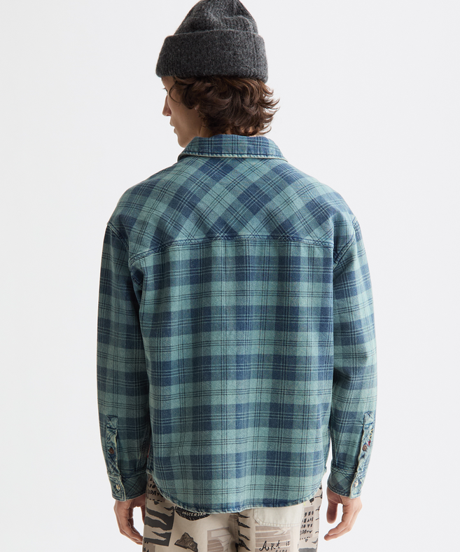 סקוץ' אנד סודה - חולצת ג'ינס משובצת 180860 410 FA25