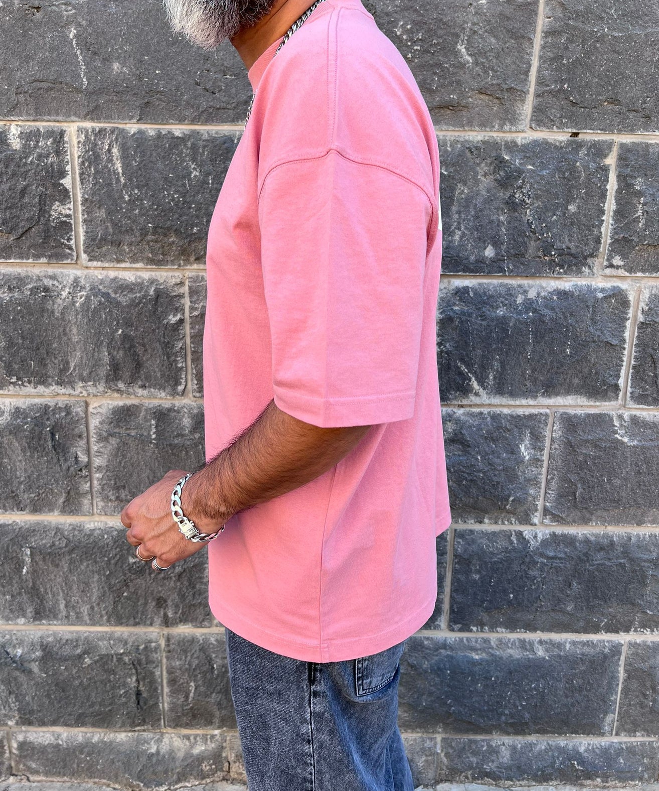 אולסיינטס - אוברסייז שרוול קצר Amara Pink M072PB