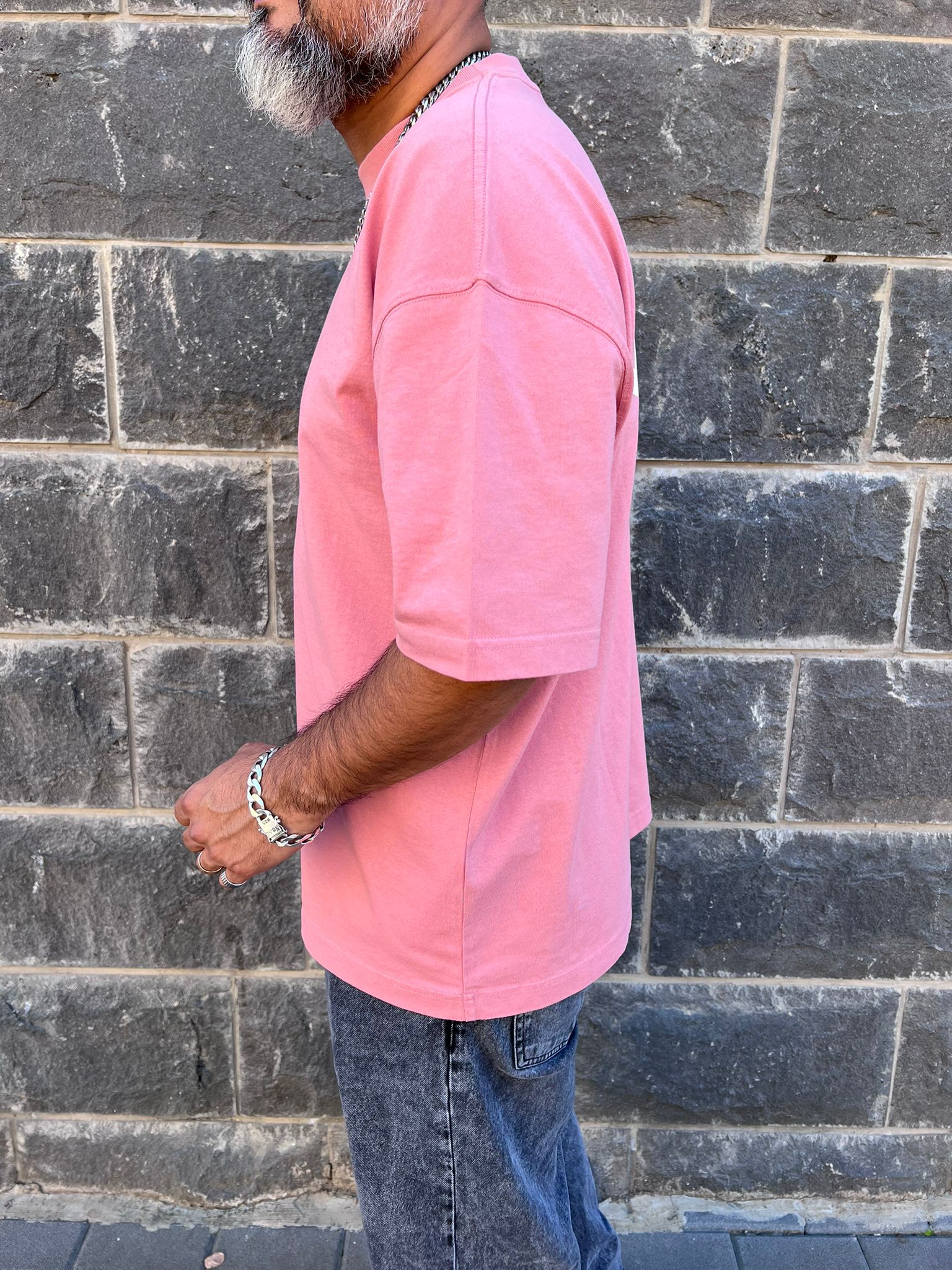 אולסיינטס - אוברסייז שרוול קצר Amara Pink M072PB