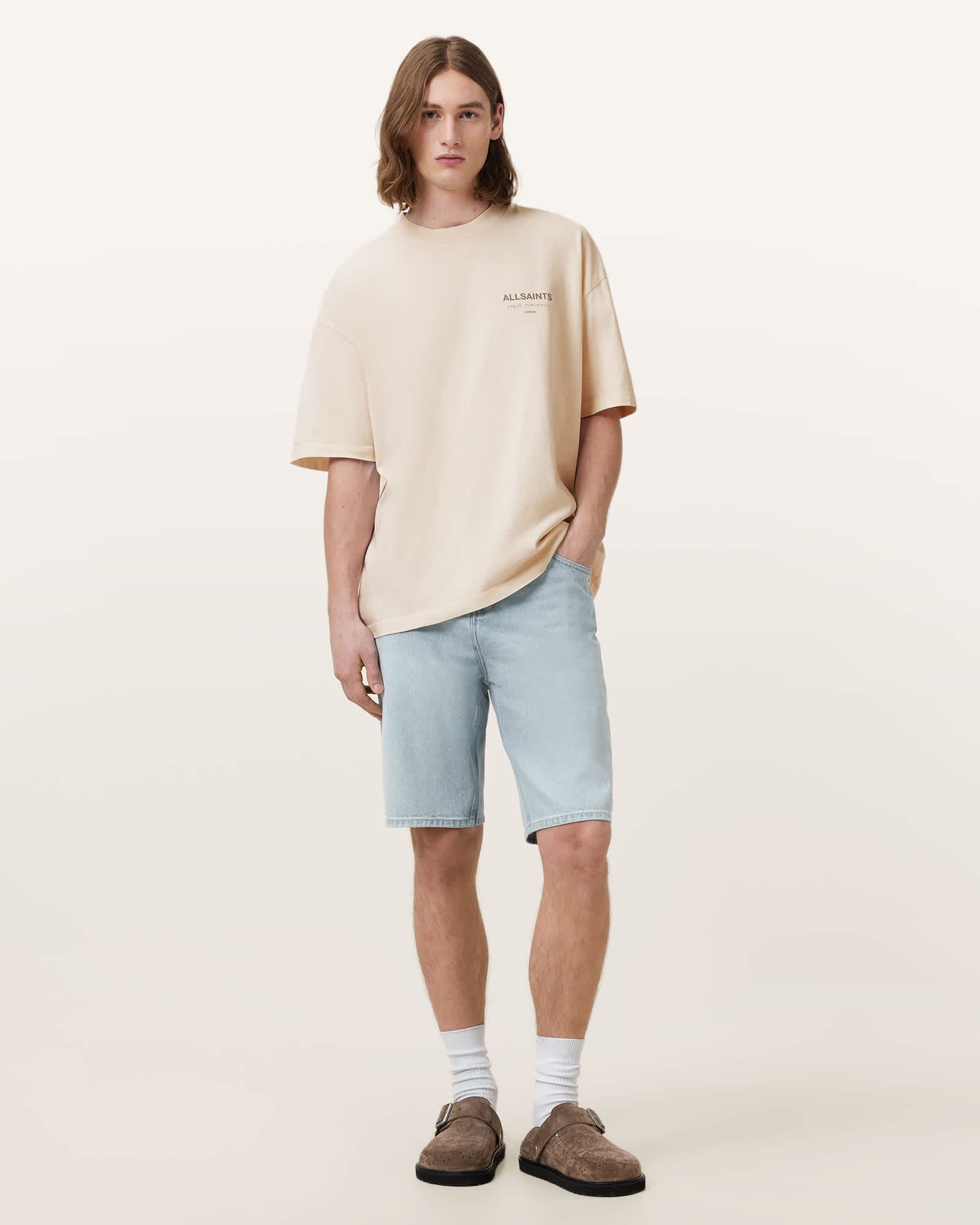 אולסיינטס - אוברסייז שרוול קצר M071PB Sandy White