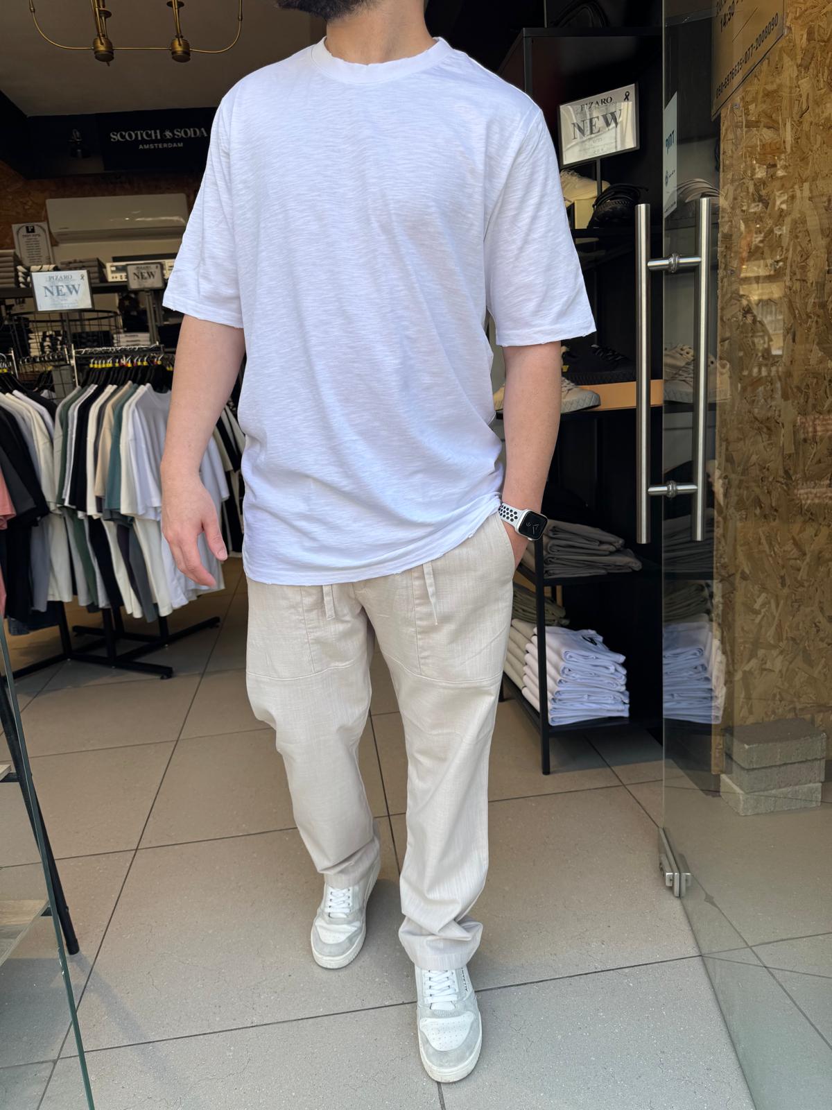 קרייזר - מכנס פשתן 25S20 OHAD STONE-STRAIGHT