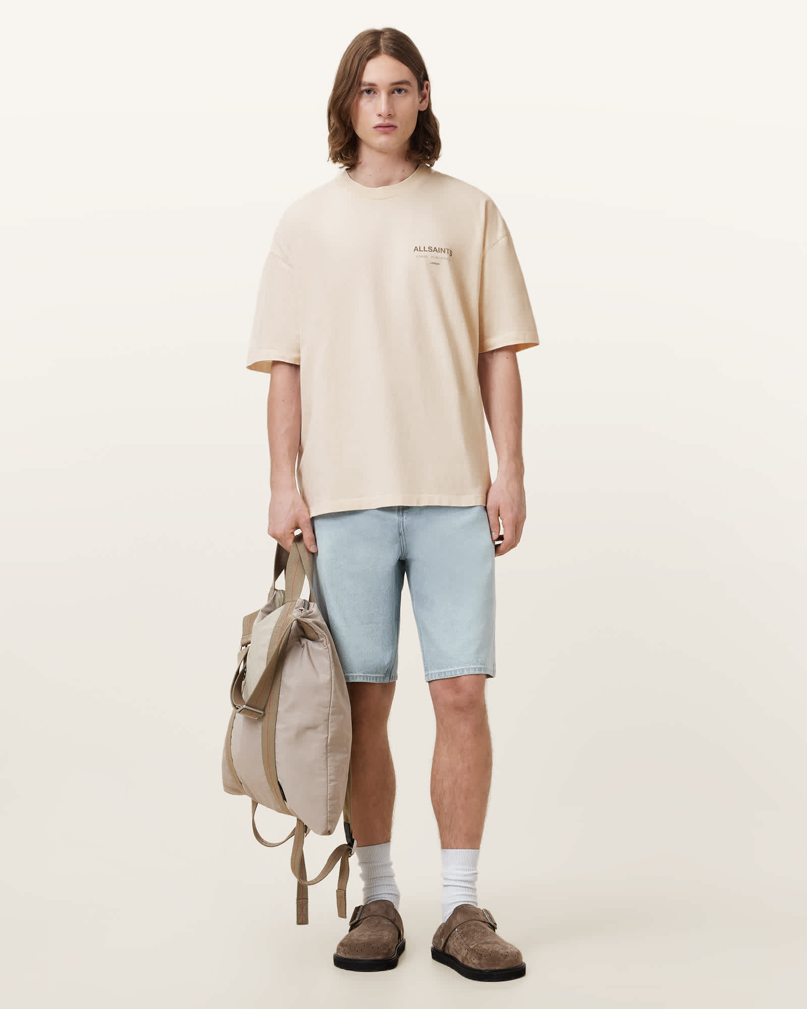 אולסיינטס - אוברסייז שרוול קצר M071PB Sandy White