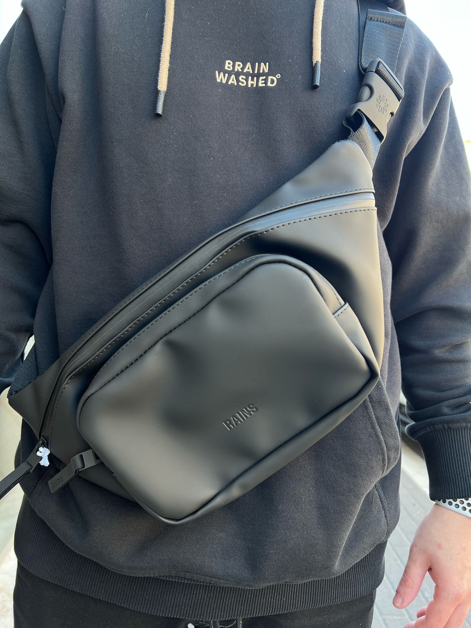 ריינס - RAINS תיק פאוץ' עמיד במים 114720 Bum Bag w3 Black