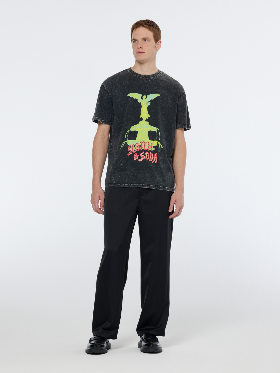 סקוץ' אנד סודה - חולצה טי שרוול קצר בצבע אפור 179952 001 SP25