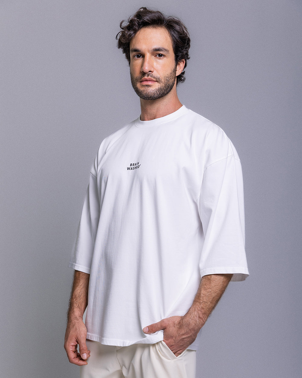 THIRTY DEGREES חולצה טי 3/4 TEE BRAIN WASHED 04