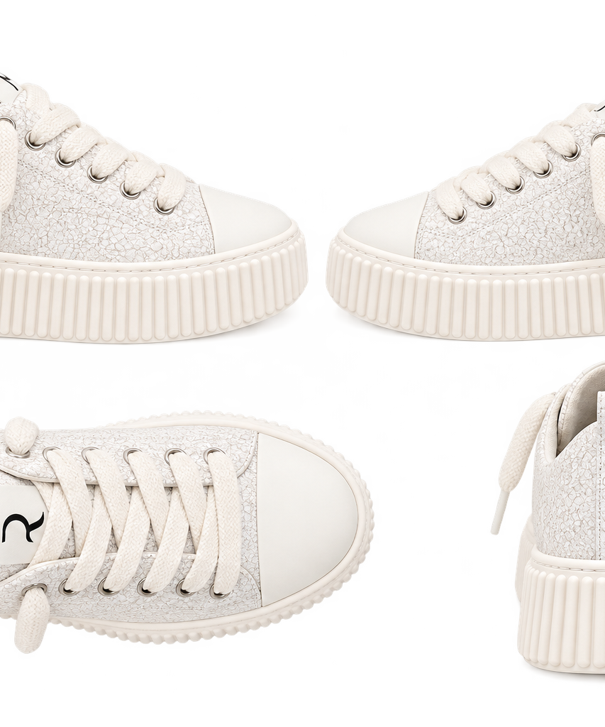 RHUN - סניקרס Treble 2020 White Leather Crack