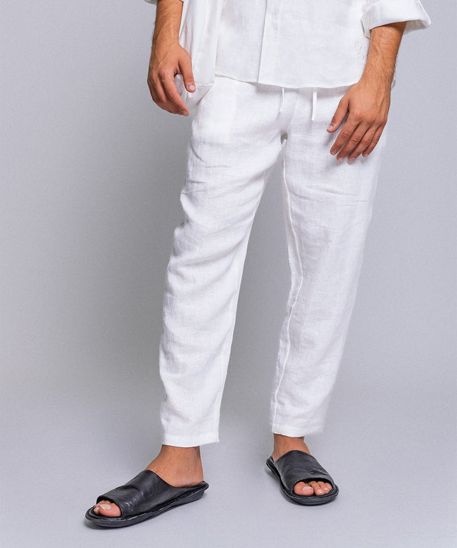 THIRTY DEGREES - מכנס פשתן LINEN TROUSERS 02 NEW.