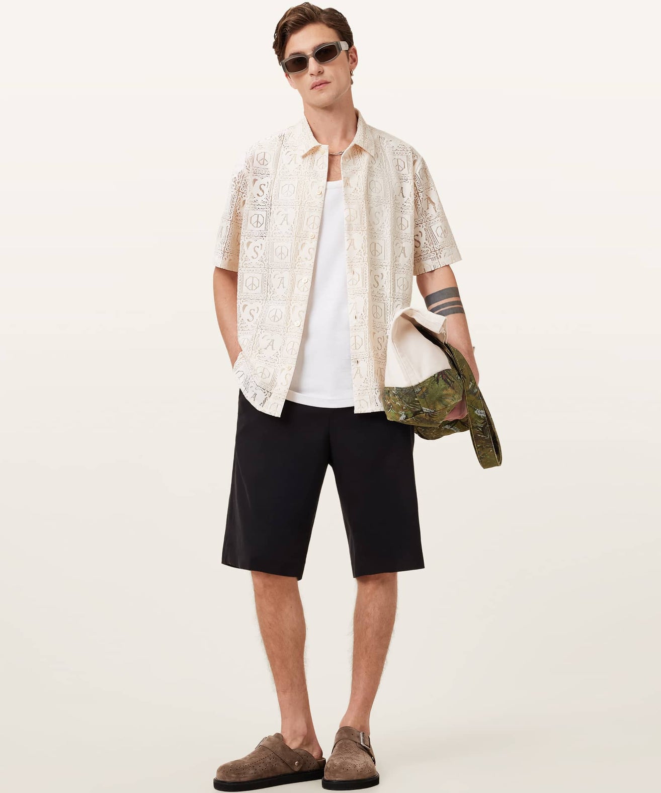 אולסיינטס - מכופתרת פשתן NETLEY M028SD Jetstream White