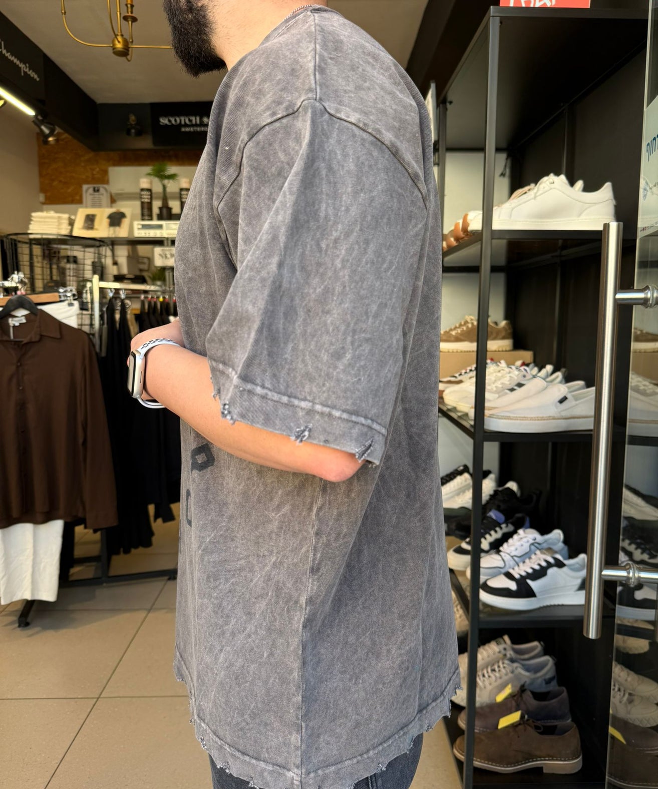 GCDS - חולצה טי אוברסייז FADED B2CM2312JF1