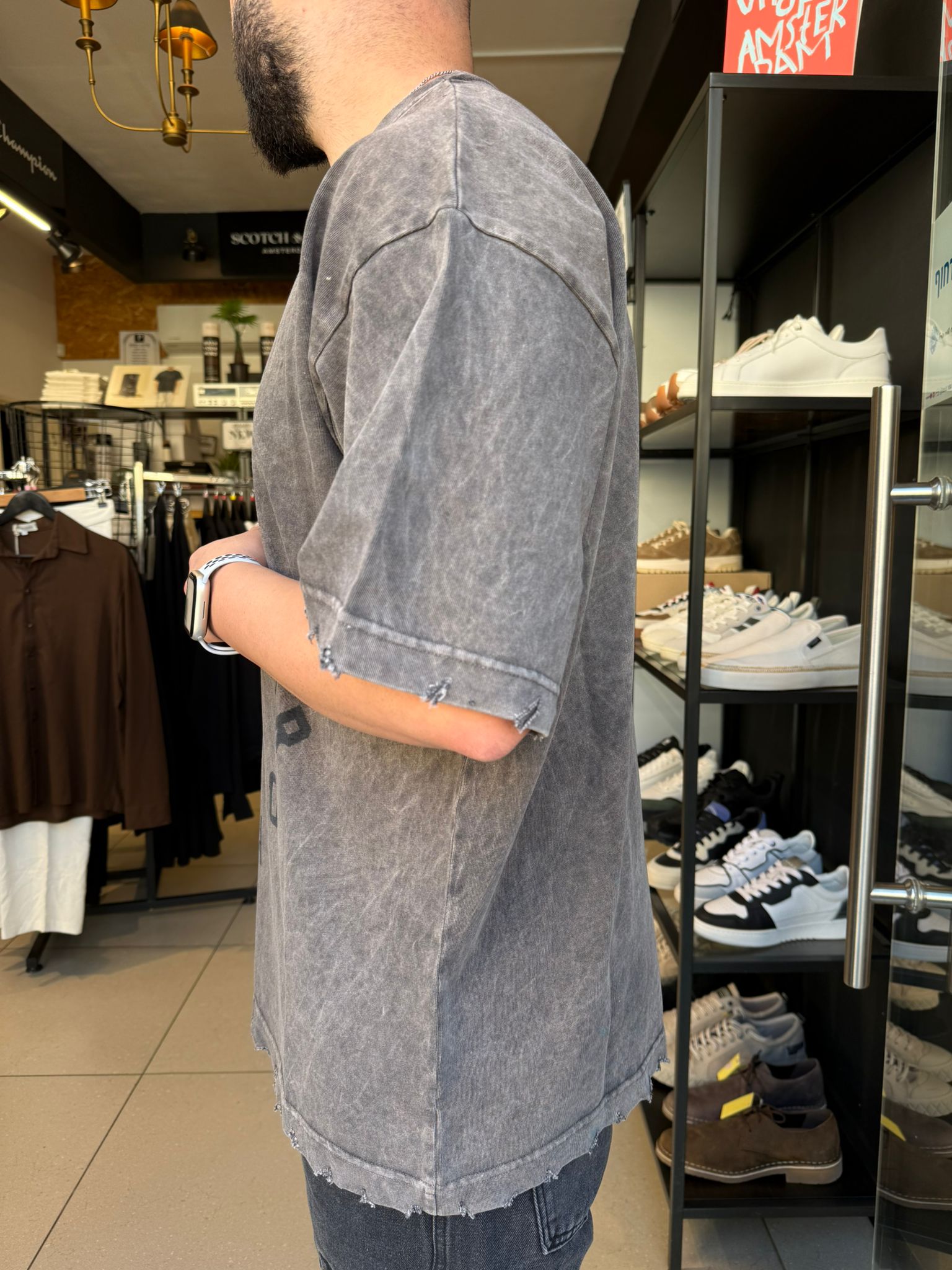 GCDS - חולצה טי אוברסייז FADED B2CM2312JF1