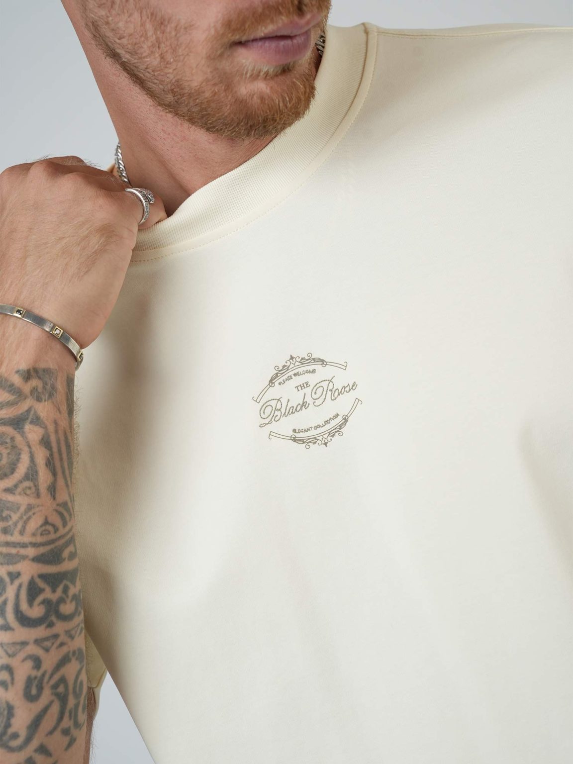 קרייזר -  חולצה טי אוברזייס מבד מרצרייז CRT26-102