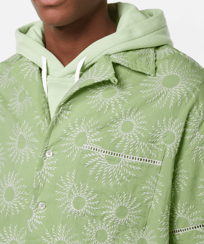 סקוץ' אנד סודה - מכופתרת פשתן רקמה ירוק בהיר 180332 300 SU25